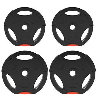 Discos de Peso SPORTNOW | 4 Peças (2 x 5kg + 2 x 7.5kg) | Furo de 30mm | Compatível com Barras de 2.5cm - 1