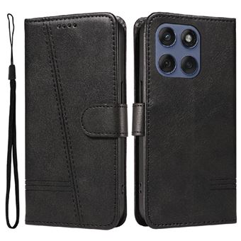 Capa FOXDOCK para Motorola Edge 60 Pro | Fecho Magnético | Compartimentos para Cartões e Suporte | Pele PU | À Prova de Choque | Preto - 1