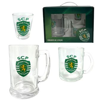 Conjunto SIMPLY Sp1049 2 Canecas + Copo Shot Sporting - 1