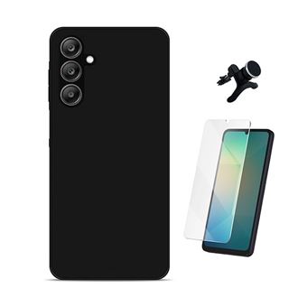 Kit Vidro Clearglass + Capa Silicone Líquido + Suporte Reforçado Phonecare para Samsung Galaxy A17 5G | Preto - 1