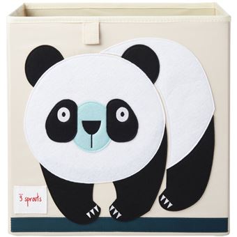 Cesto de arrumação 3 Sprouts Panda storage box | Branco - 1
