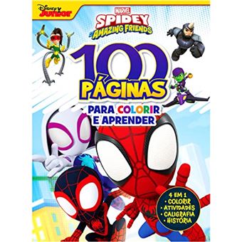 100 Páginas Para Colorir Marvel - Spidey Friends - 1
