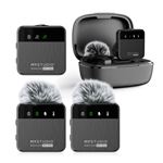 Conjunto de 2 Microfones Lapela sem Fios Easypix Mystudio Mic Duo