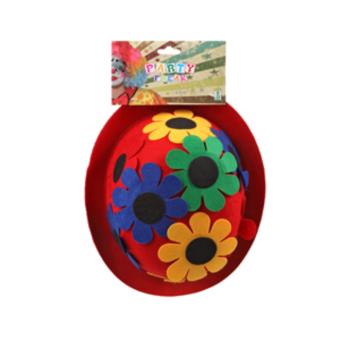 Acessório Disfarce Atosa Clown o Chapéu de Feltro Flores 23x9 6surt - 1