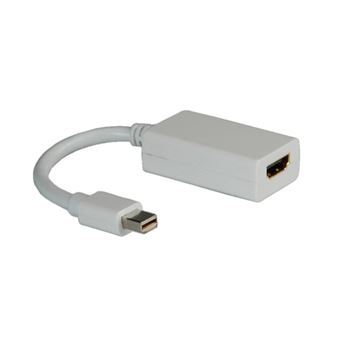 Adaptador para Cabos ROLINE Mini DisplayPort-HDMI Adapter, v1.2, MiniDP M - HDMI F | Branco - 1