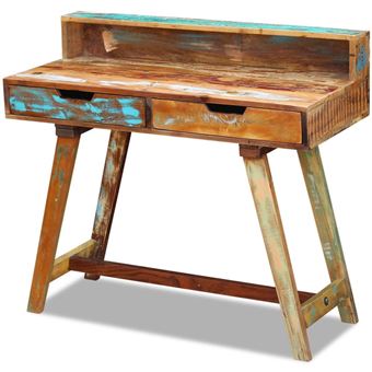 Secretária Vintage Vidaxl | Madeira Recuperada | 100x45 cm - 1