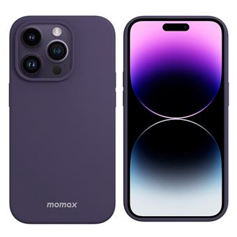 Capa de Silicone MOMAX à prova de queda, compatível com carregamento sem fio para iPhone 14 Pro Max - roxo - 1
