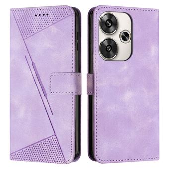 Capa FOXDOCK para Xiaomi Poco F6 | Pele | Flip | 3 Compartimentos para Cartões | Roxo - 1