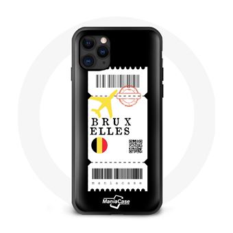 Capa Maniacase para Iphone 11 Pro Max Bilhete de Avião Bruxelas - 1