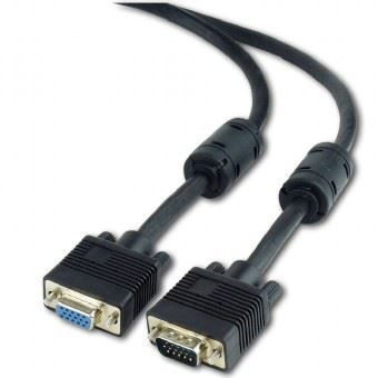 Cabo Vga Gembird Premium dual-shielded VGA extension cable with ferrite cores, 1.8 m | Preto - 1
