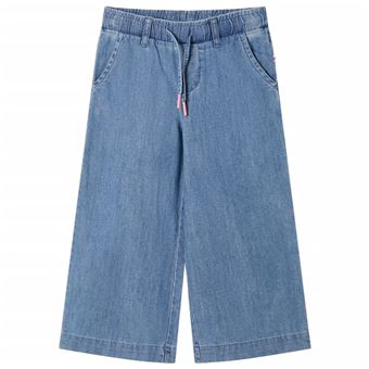 Calças de Criança vidaXL | azul-ganga | 7 - 8 Anos - 1