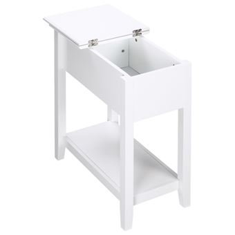 Mesa Auxiliar HOMCOM | 60,5x32,5x70cm - Branco - 1