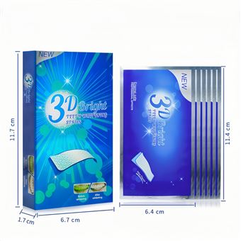Tiras de Branqueamento de Dentes BAYKAR 3D Bright | Suaves e Eficazes | 7 pares - 1