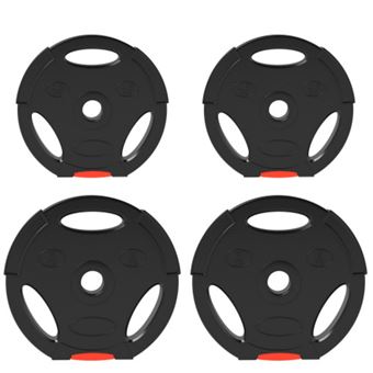 Discos de Peso SPORTNOW | 4 Peças (2 x 2.5kg + 2 x 5kg) | Compatível com Barras de 2.5cm - 1