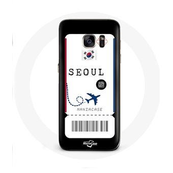 Capa Maniacase para Samsung Galaxy S7 Bilhete de Avião Seoul Coreia Do Sul - 1