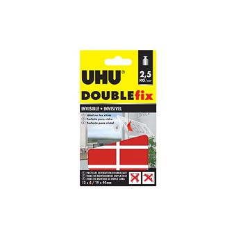 Fita de Dupla Face UHU | Espuma Acrílica de 1mm | 12 Tiras | 19x40mm - Transparente - 1