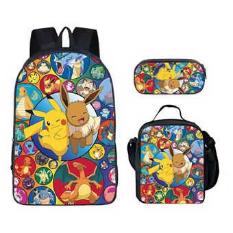 Mochila Escolar Infantil DreamWorks | Pokémon | 3 Peças | Multicolorido 2183 - 1