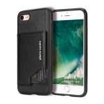 Capa de couro Pierre Cardin genuíno Slot de cartão revestido original iPhone 8 Preto para Apple iPhone 7 iPhone 8