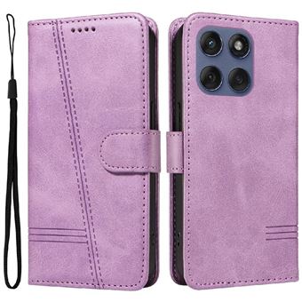 Capa FOXDOCK para Motorola Edge 60 Pro | Fecho Magnético | Compartimentos para Cartões e Suporte | Pele PU | À Prova de Choque | Roxo - 1
