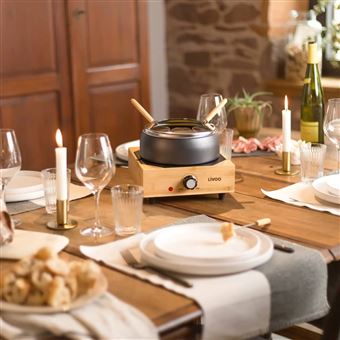 Fondue Livoo para 8 Pessoas | 2L | 800W | Preto e madeira - 1