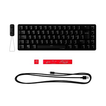 Teclado HyperX Alloy Origins 65 - Teclado mecânico de gaming - HX Vermelho (layout dos Países nórdicos) | Preto - 1