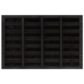 Tapete de porta retangular vidaXL | 40x60 cm | borracha e fibra de coco - 1