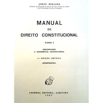 Manual de direito constitucional. [1.ª edição] - 1
