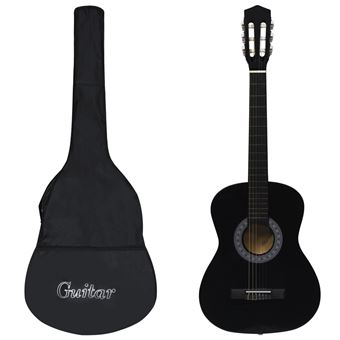 Guitarra Clássica para Iniciantes com Saco vidaXL 3/4 36'' Preto - 1