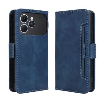 Capa FOXDOCK Protetora para Tecno Spark 40 4G | Suporte e Flip de couro PU | À Prova de Choque | Azul - 1