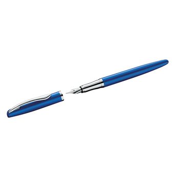 Caneta de Tinta Permanente Pelikan Jazz Noble Elegance P36 | Azul, Prateado - 1