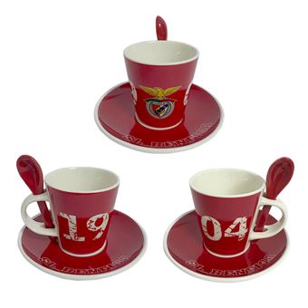 Conjunto de Café SIMPLY (Chávena+Pires+Colher) Benfica 1904 Ben1056 - 1