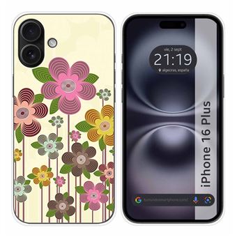 Capa de silicone TUMUNDOSMARTPHONE para iPhone 16 Plus (6.7) | Design Primavera em Flor - 1