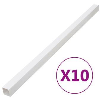 Calhas para cabos vidaXL | 100x60 mm | 10 m | PVC - 1