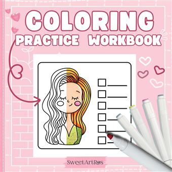 Coloring Practice Workbook - Blank Layouts To Fill With Favorite Color Combos, Patterns, And Textures  Ideal For Tracking Tutorials And Creating Your Personal Coloring Guide! - 1