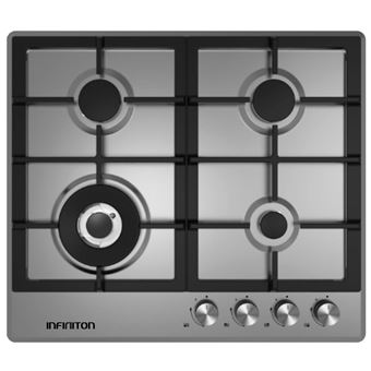 Placa a Gás Infiniton GASDL4 | Gás Butano/Propano | 9 cm | 4 Zonas | Aço inoxidável - 1