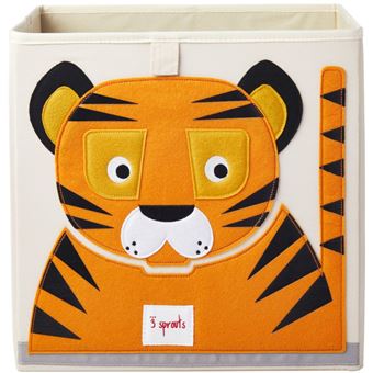 Cesto de arrumação 3 Sprouts Tiger storage box | Laranja - 1