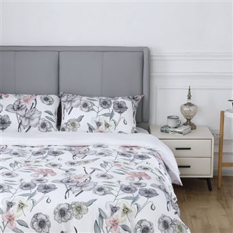 Capa de Edredão Estampada com Fronha BOD HOME | Flores Elegantes | 240x260cm - 1