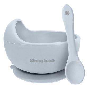 Tigela de Silicone com Ventosa e Colher Kikka Boo Yummy Azul - 1