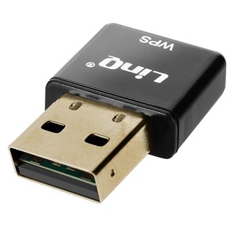 Pen USB LinQ | WiFi | 300Mbps | Botão WPS | Ultra-Compacta - Preta - 1