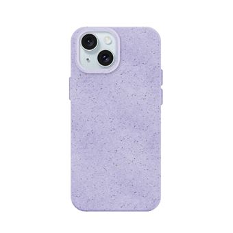 Capa de Silicone Biodegradável MisterCapas para iPhone 15 Plus - Lilás - 1