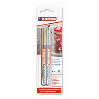 Marcador Edding e-751 | Dourado, Prateado - 1