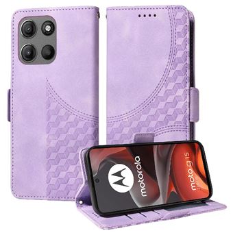 Capa FLOODKING para Motorola Moto G15 | Design Acolchoado | Couro PU Premium | Roxo - 1