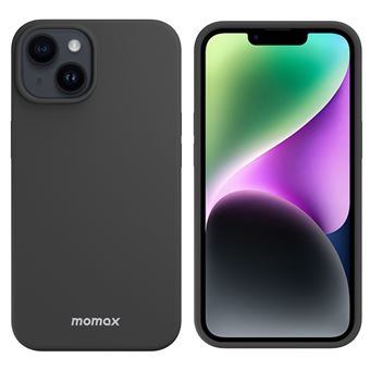 Capa de Silicone MOMAX magnético, compatível com carregamento sem fio para iPhone 14 - preto - 1
