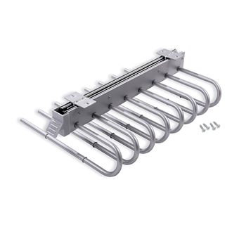 Porta-Calças Emuca Extraível para Roupeiro | Montagem Na Mão Direita | Aço E Plástico | Cinza Metalizado - 1