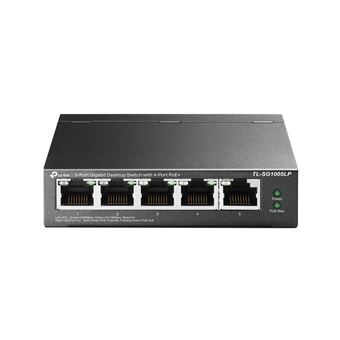 Switch de mesa tp-link 5 portas gigabit 4portas poe+ - tl-sg1005lp - 1
