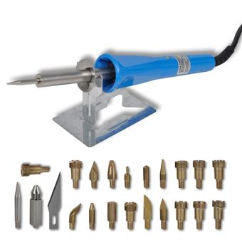 Kit Ferro de Soldar vidaXL Caneta Queimar Madeira 30W - 1