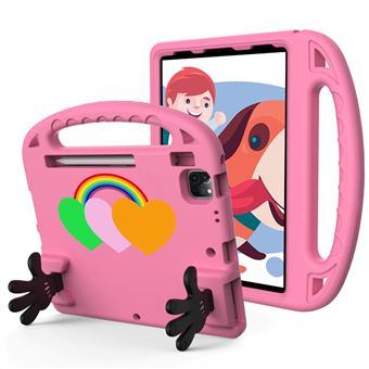 Capa de EVA à prova de queda, padrão de coração de amor com suporte em forma de palma Magunivers para iPad Air (2020)/Pro 11 (2018)/(2020)/(2021)/(2022) - rosa - 1