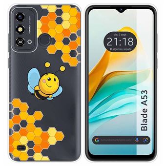 Capa Tumundosmartphone de silicone para ZTE Blade A53 design Bee desenhos - 1