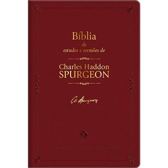 Bíblia De Estudos E Sermões Decharles H. Spurgeon - Bordô - 1