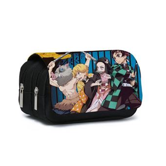 Estojo DreamWorks | Demon Slayer | 20 x 10 x 7.5 cm | Tanjirou Nezuko Zenitsu Inosuke Preto - 1